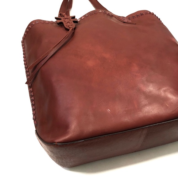 Frye Carson Stud Leather Oversized Tote Bag - Picture 6 of 10